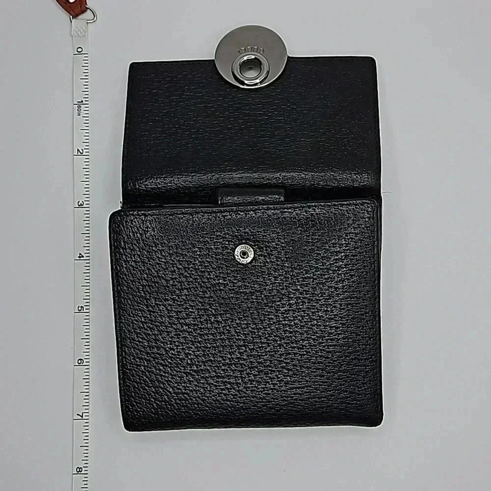Gucci Black Leather wallet with coin pouch with dust bag - Picture 2 of 10